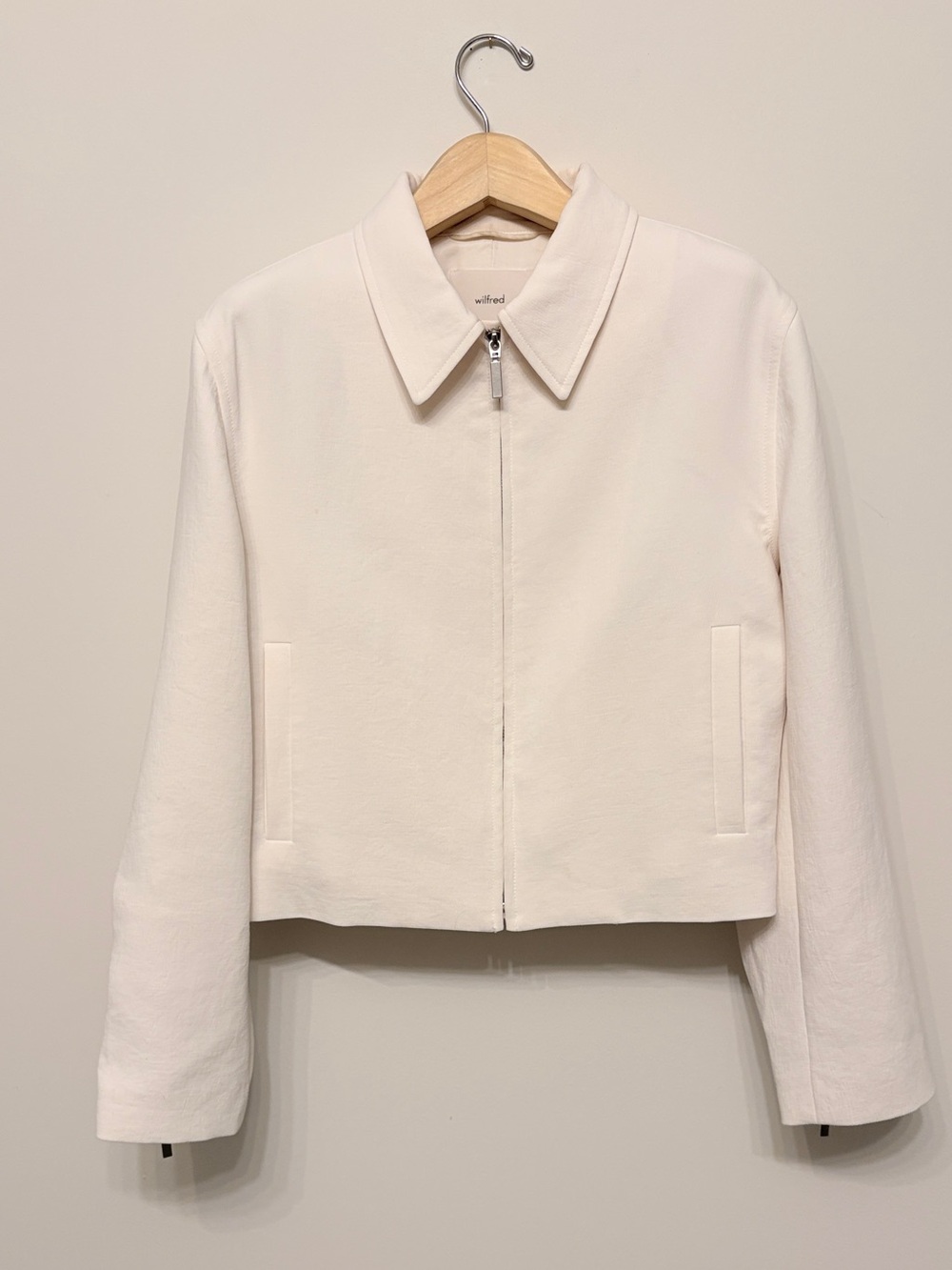 Aritzia Wilfred birch crepette jacket sz m medium preloved